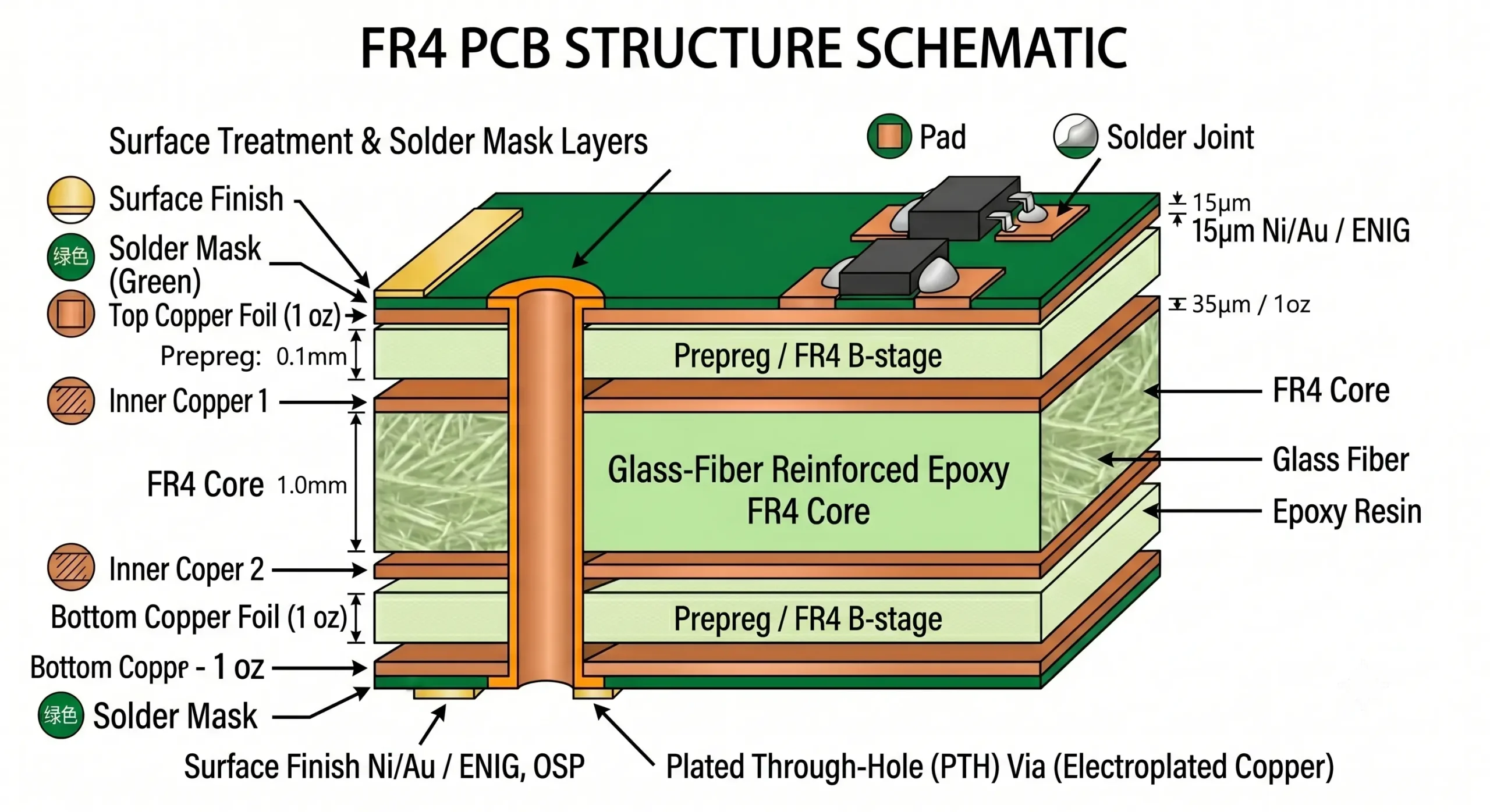 fr4 core pcb structure