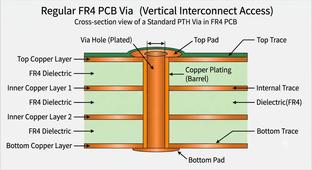 fr4 pcb via structure