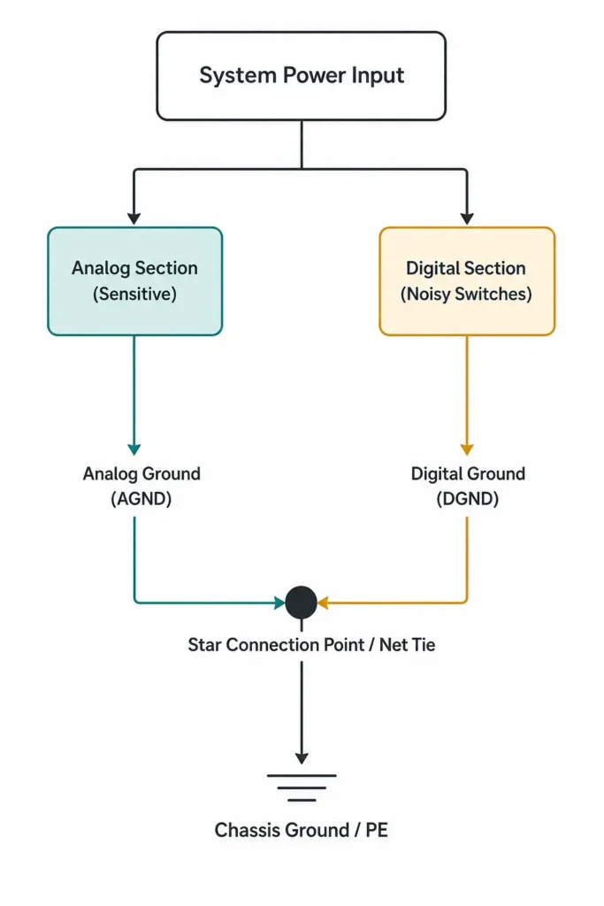 analog digital star grounding