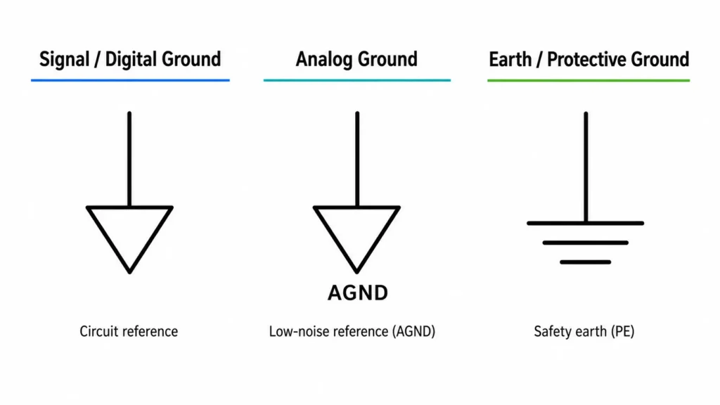 ground symbols comparison