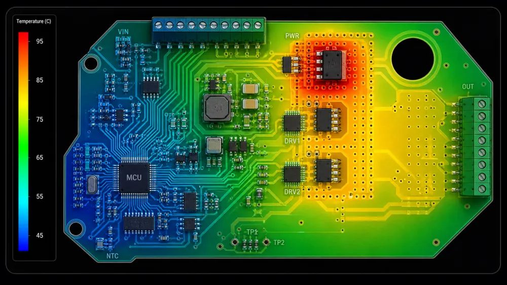 pcb thermal map layout