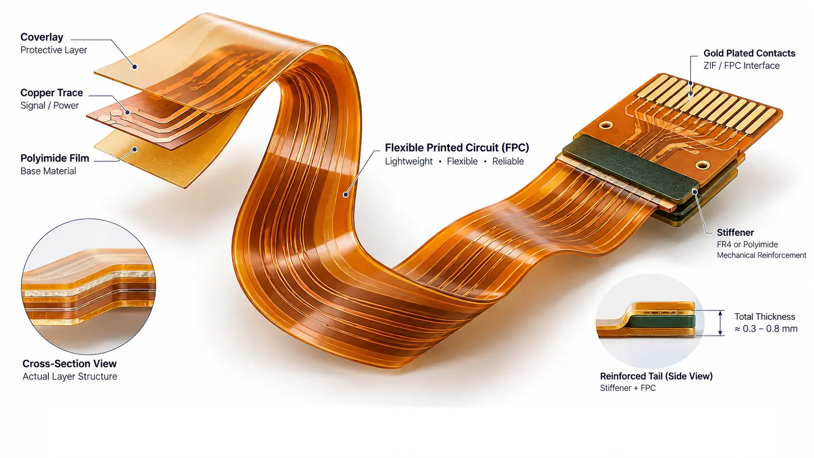 Flex PCB construction detail