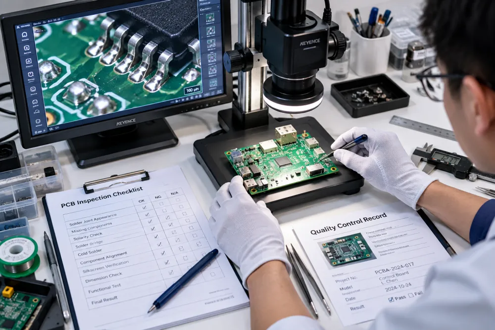 Electronic component quality inspection workbench